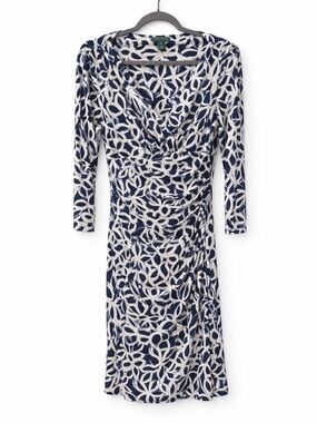 Lauren Ralph Lauren Navy and White Dress